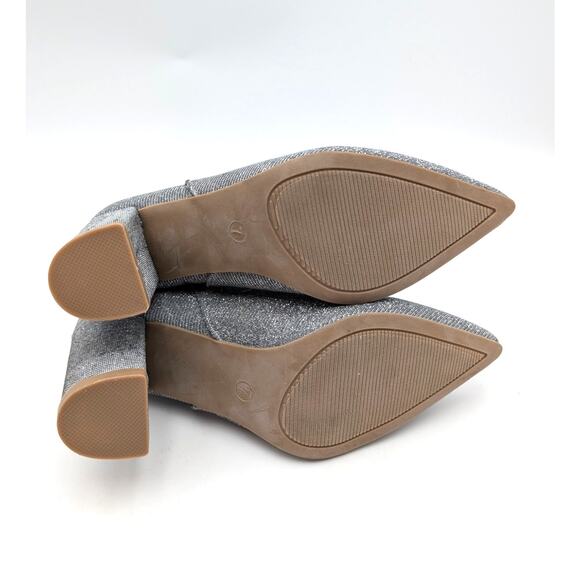 Mia Gypsi Rhinestone Western Ankle Boots Women's Silver Size US7M EU37.5 - Picture 8 of 12